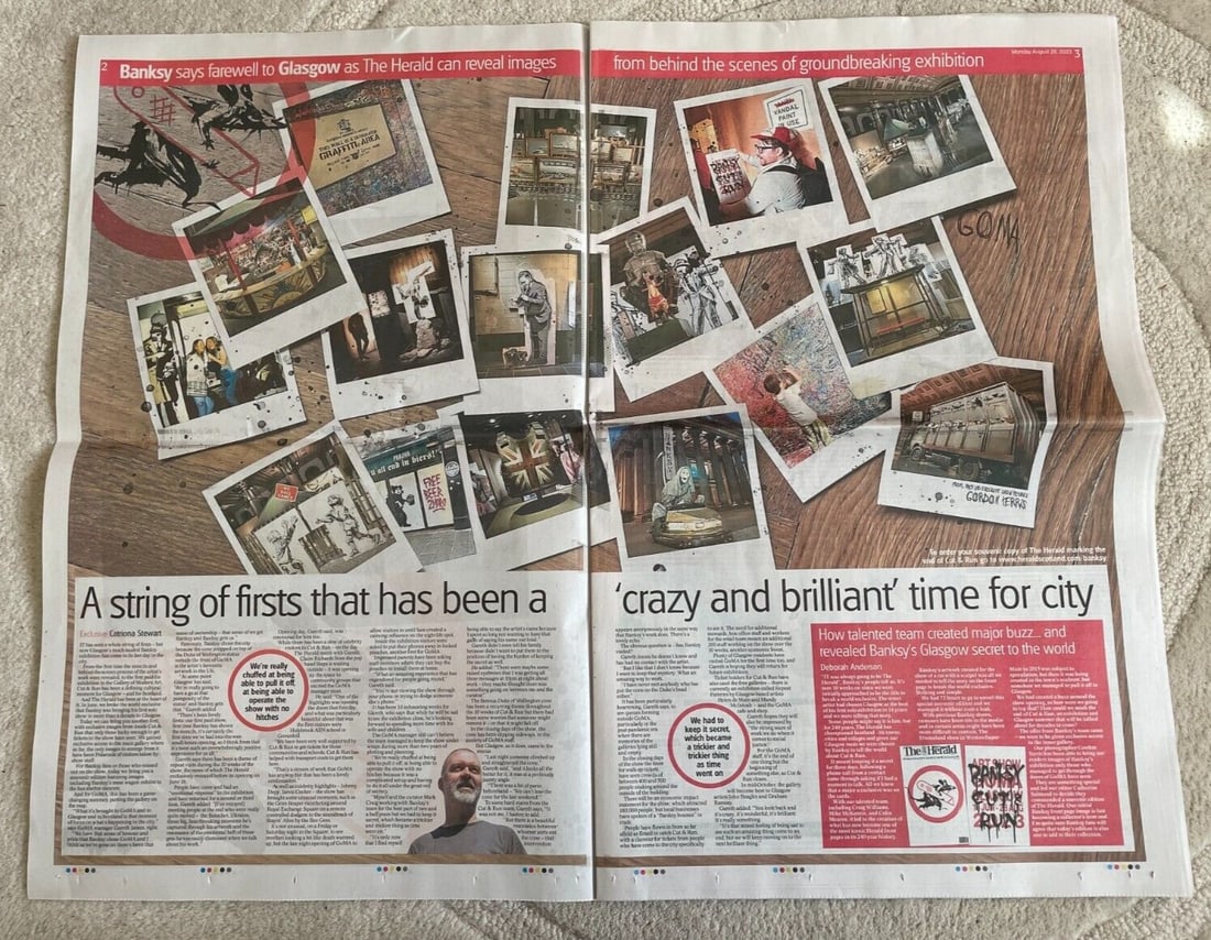 Banksy Limited Edition Glasgow Newspaper Free Post Worldwide - 4