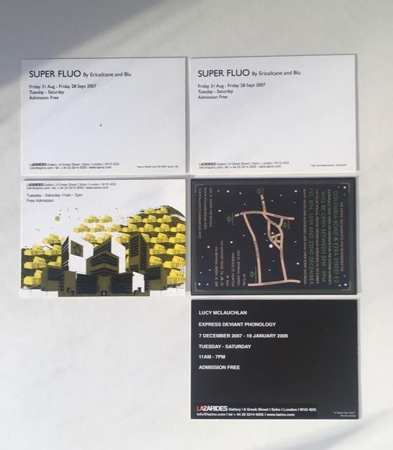 Super Fluo (b 70-80s) Various Original ‘Urban Artists’ Promo Postcards From Lazerides Ga - 2