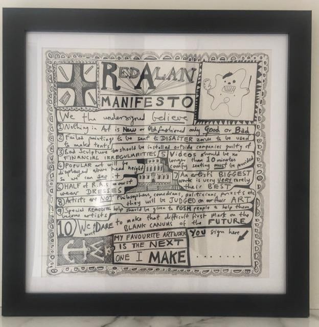Grayson Perry CBE RA Hon Friba (b1960), By and After, ‘Red Alan Manifesto’, Print On Nap - 6