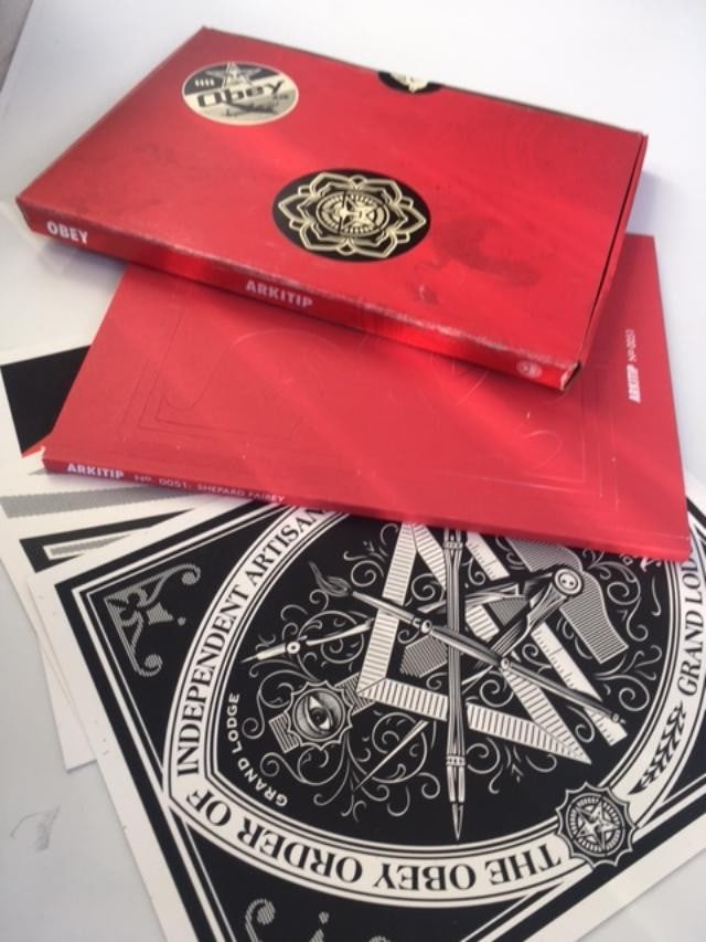 Shepard Fairey (b 1970) Rare ‘Arkitip No0051’ Obey Book In Sleeve Box, 3 Signed Prints,  - 19
