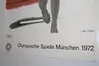 Peter Philips (b1939) Original Olympische Spiele München Advertisement Poster, Munich Germany,  - 5