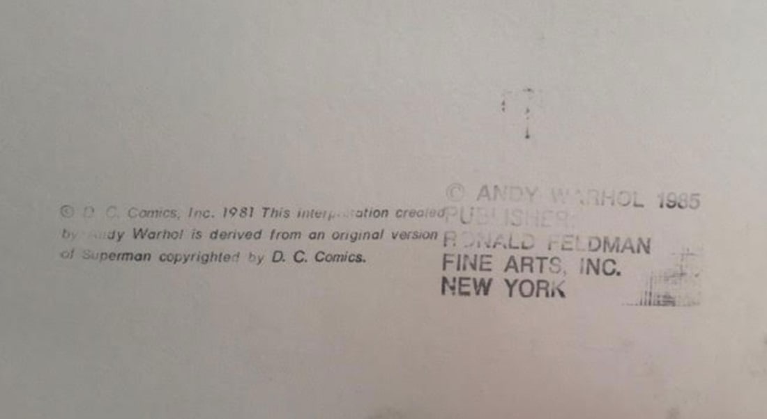 Andy Warhol (1928-87) ‘Superman’ F. & S. II.260 Screenprint In Colours With Diamond Dust - 11