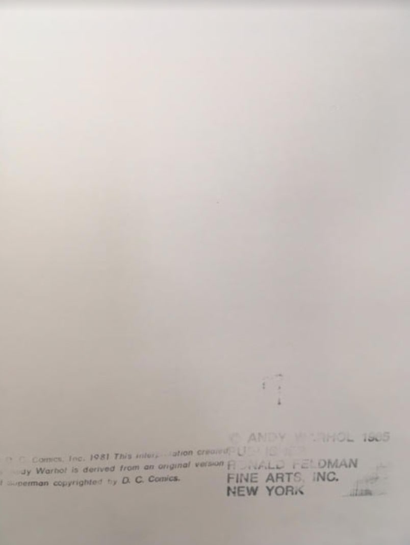 Andy Warhol (1928-87) ‘Superman’ F. & S. II.260 Screenprint In Colours With Diamond Dust - 12
