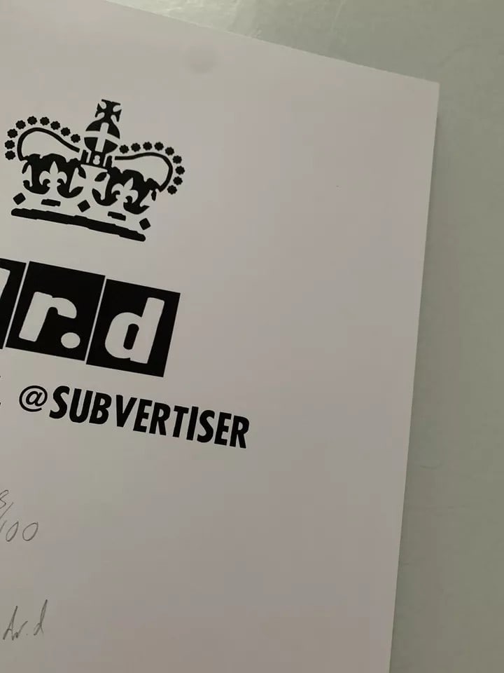 Dr.D (b1977 ) AKA Subvertiser, ‘Virus’, Covid Flyer, Numbered, Signed, Editioned 2020 - 2