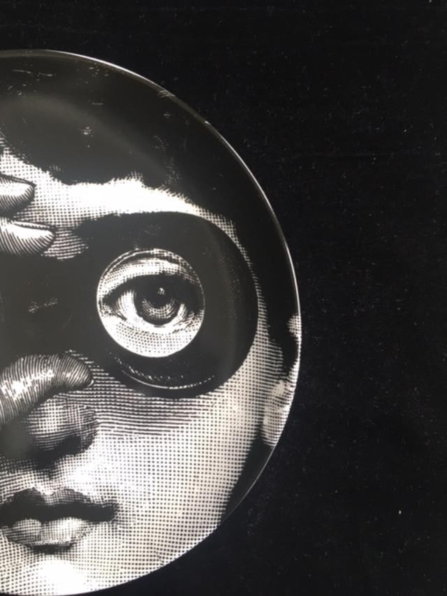 Fornasetti Style - Wall Plate, LINA, Variazioni (Spy Glasses) 8 inch Diameter - 3