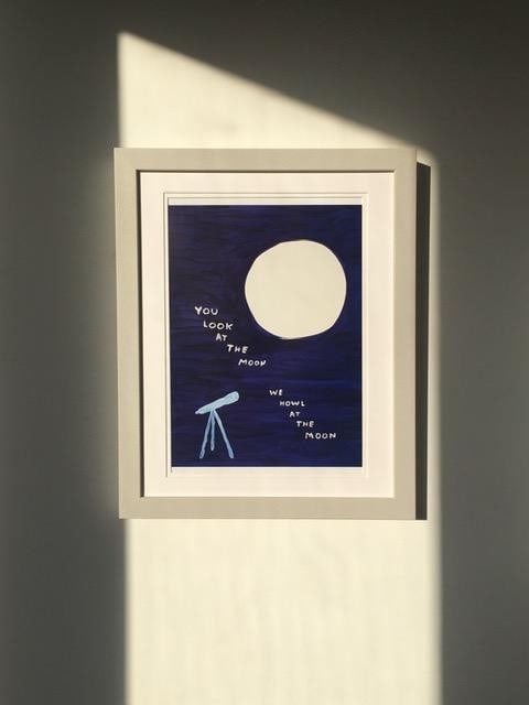 David Shrigley OBE (b 1968) ‘The Moon’, Shrig Mini Series Offset Lithograph, Framed, Edi (1 of 3)