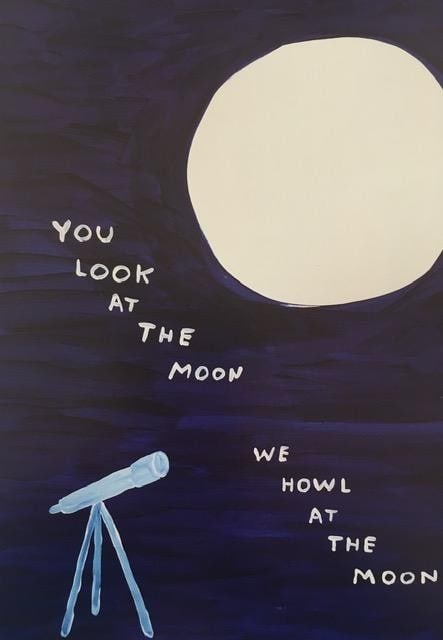 David Shrigley OBE (b 1968) ‘The Moon’, Shrig Mini Series Offset Lithograph, Framed, Edi - 3