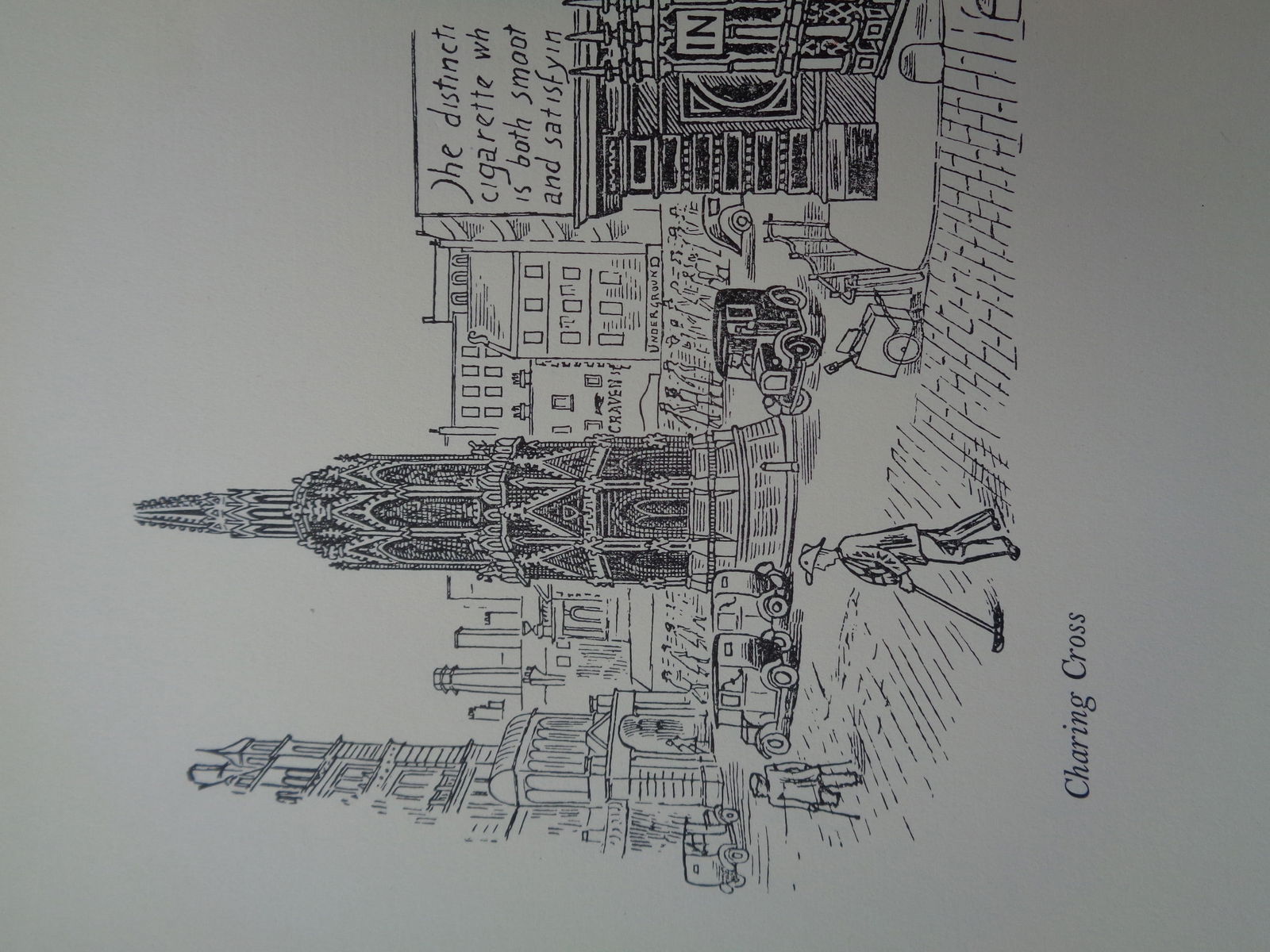 Edward Bawden CBE RA Original Vintage Historic Lithograph of London Historic Charing Cross (1 of 1)