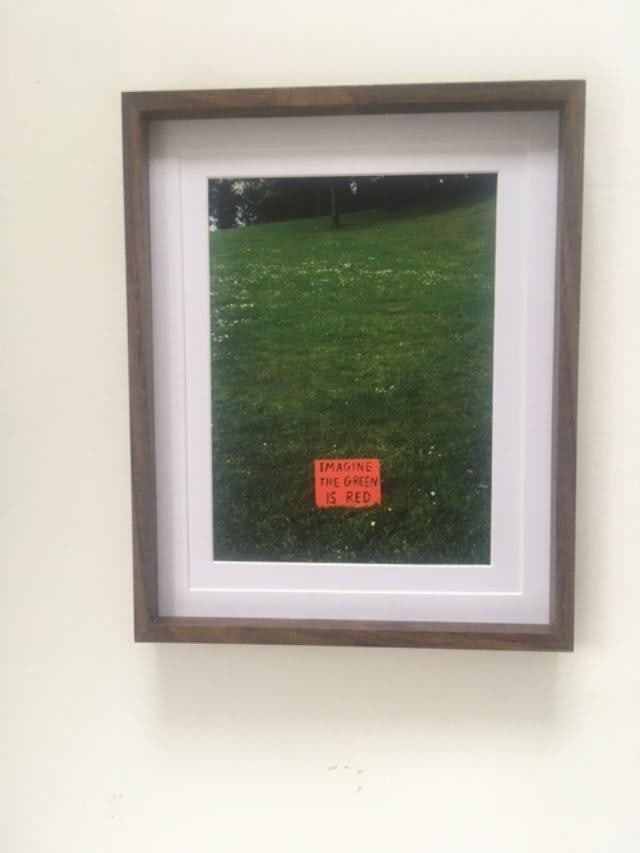 David Shrigley (b1968) Rare Art Exhibition Card, ‘Imagine The Green Is Red’, 27 x 22 cms - 4