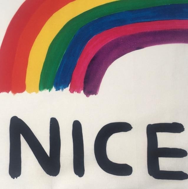 David Shrigley OBE (b 1968) ‘Be Nice’ Screen Print On Linen Edition, 2021 - 3
