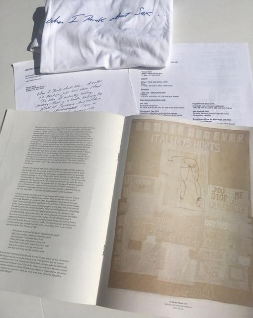 Tracy Emin (b1963)‘When I Think About Sex’ White Cube Exhibition T-Shirt and Catalogue,  - 16