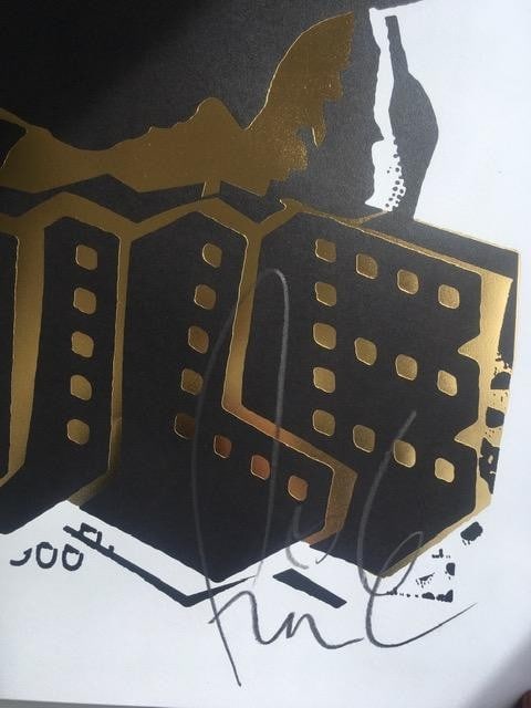 Faile (b 1975 & 76) Alsatian ‘Black/Gold’ Embossed Screen Print On Paper Signed, Limited - 8