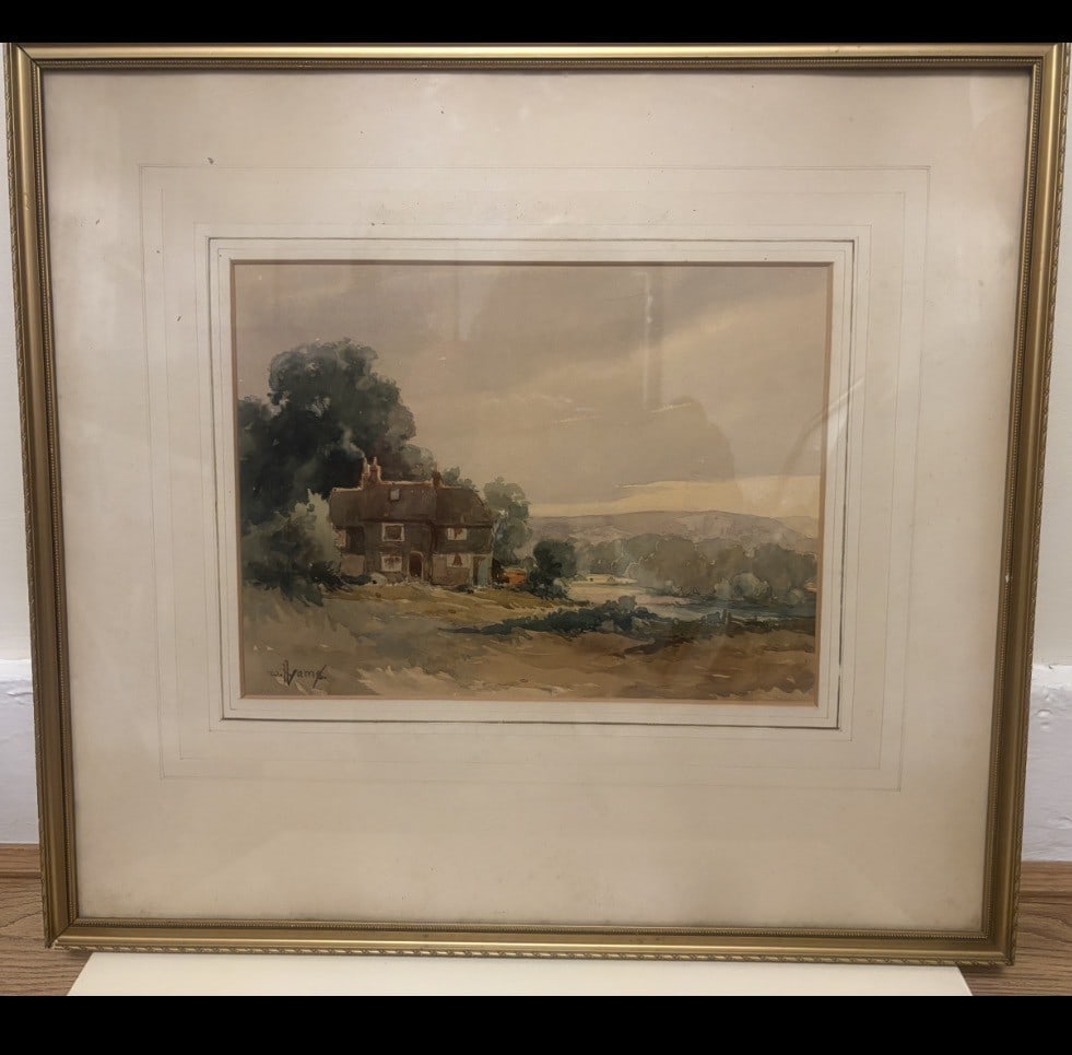 William Hyams (1878-1952) Watercolour Painting (1 of 10)