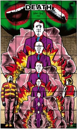 Gilbert & George (b.1943 & 42) ‘Death’, Fine Art, Offset Lithograph In Vibrant Colours,  (1 of 1)