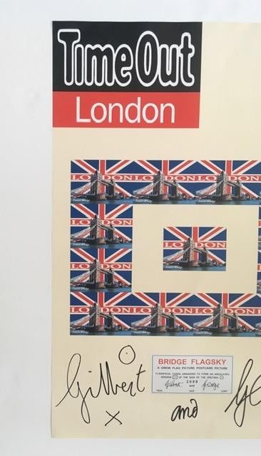 Gilbert & George (b.1943 & 42) Italian & British, Signed,Time Out London, Bridge Flagsky Ltd Ed 2... - 8