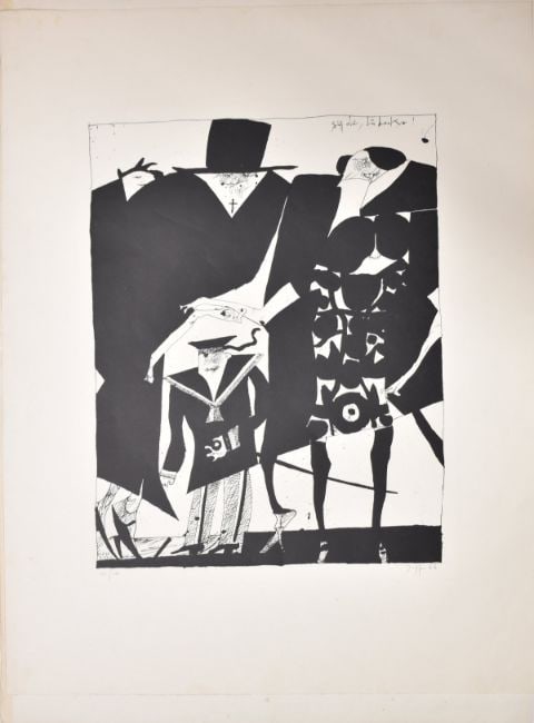 Horst Janssen (1929 -95) Large Screenprint DaDa Surrealist Original Radierung On Wove, Ltd Ed, 19...: Title: Horst Janssen (1929 -95) Large Screenprint DaDa Surrealist Original Radierung On Wove, Ltd Ed, 1966 Description: By Horst Janssen a 1966 DaDa Surrealist composition A Large Original