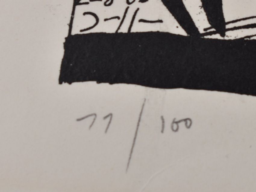 Horst Janssen (1929 -95) Large Screenprint DaDa Surrealist Original Radierung On Wove, Ltd Ed, 19... - 5