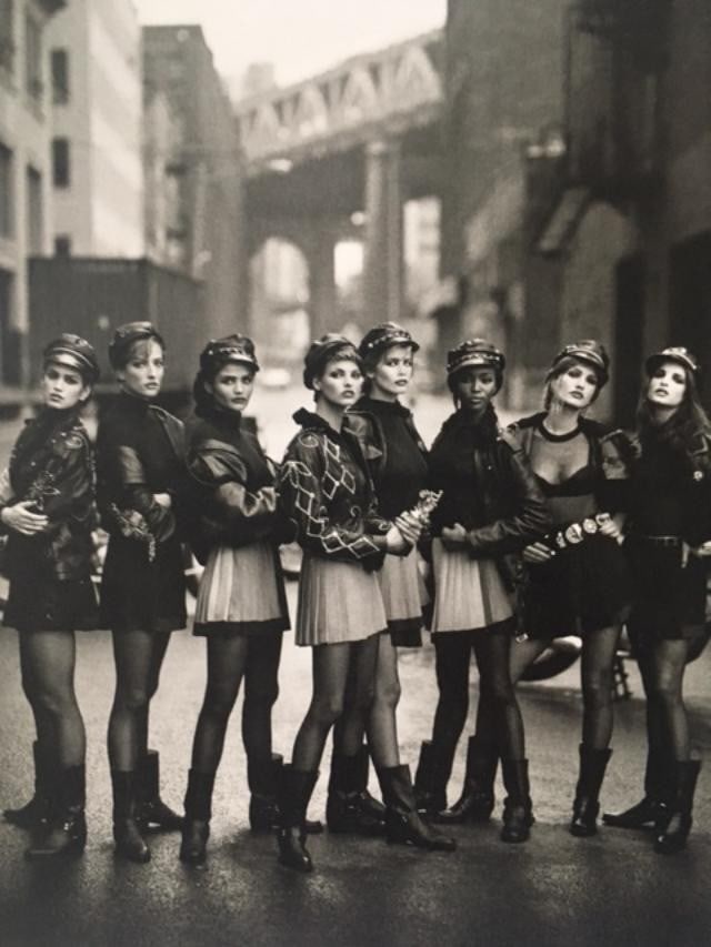 The Super Models, Peter Lindbergh (b 1944-2019) New York, Photo Shoot, Framed, B and W, 1994 - 7