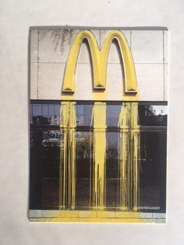 Zevs (b 1977-) Original ‘Liquidated Logos’ Postcard From Lazerides Gallery, 2007: Title: Zevs (b 1977-) Original ‘Liquidated Logos’ Postcard From Lazerides Gallery, 2007 Description: ZEVS (b 1977-) Original ‘Liquidated Logos’ Postcard from