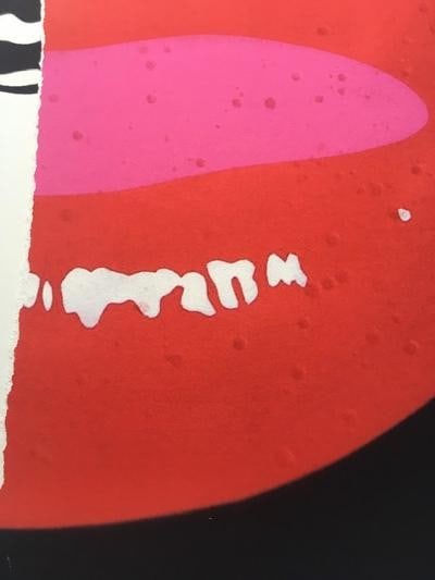 Pure Evil (British 1968-) Marlenes Lips De-constructed - Unique Offset Lithograph 2012 - 5