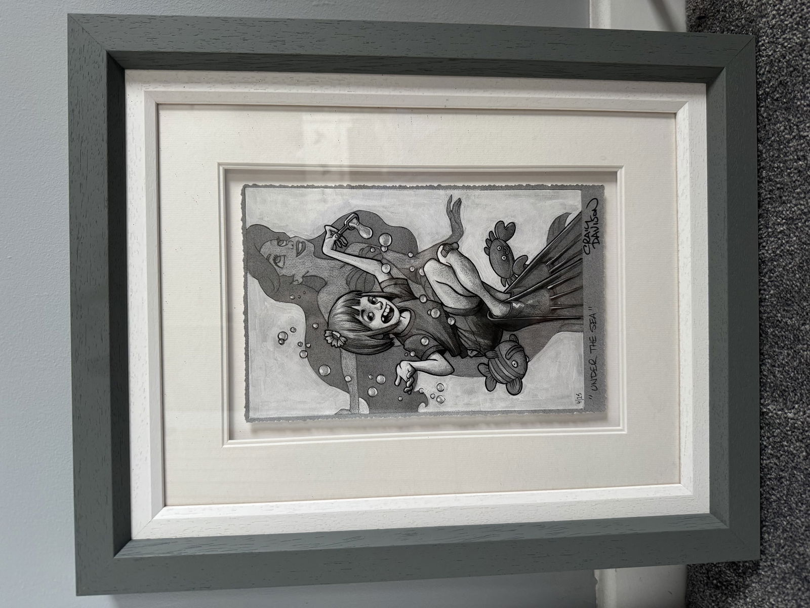 Craig Davison Limited Edition Giclee Sketch - Little Mermaid: Title: Craig Davison Limited Edition Giclee Sketch - Little Mermaid Description: Craig Davison artwork - little mermaid sketch. This is a Limited edition Giclee sketch professionally