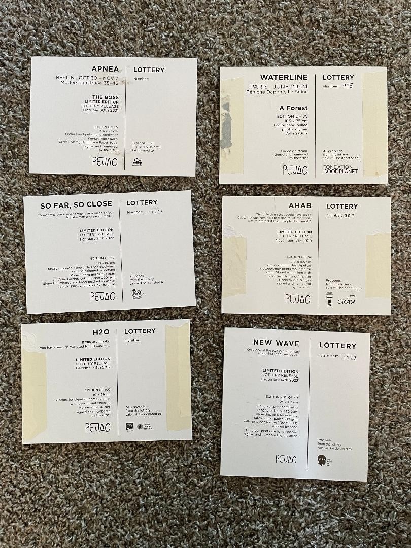 Pejac (b 1977) Complete Set ‘Mini Print Lottery Postcards’ Limited Edition, Discontinued - 2