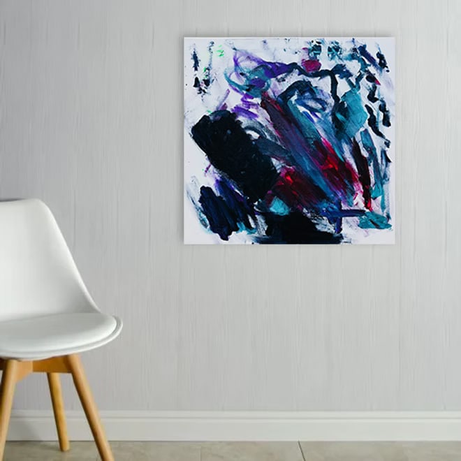 Ot Is: Title: Ot IsDescription: Original abstract painting Acrylic on canvas Ready to hang W 50cm x H 50cm x D 2
