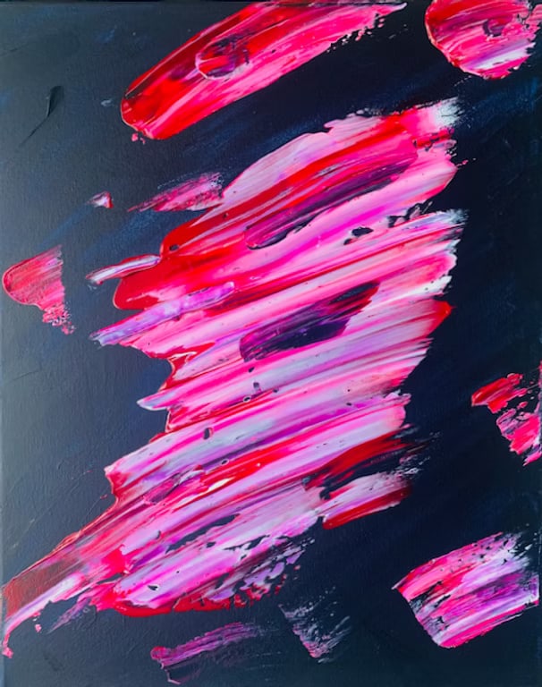 Hold me closer: Title: Hold me closerDescription: Original abstract painting Acrylic on canvas Ready to hang W 41cm x H 51cm x&