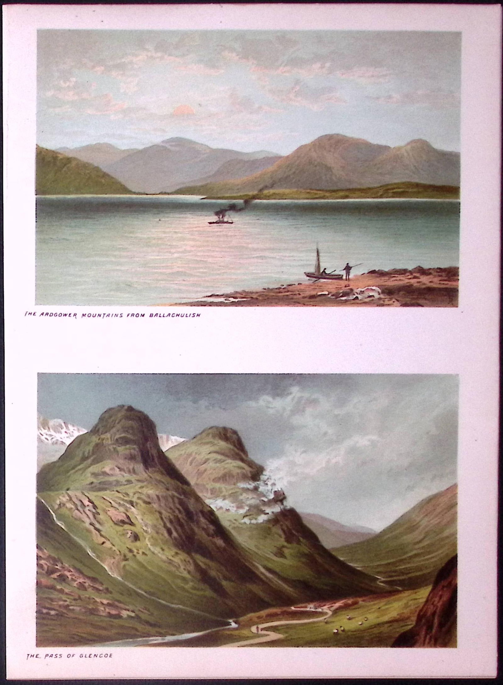 Scotland The Pass of Glencoe & The Ardgower Mountains Antique Print-48: Title: Scotland The Pass of Glencoe & The Ardgower Mountains Antique Print-48 Description: This Antique Illustration Has Been Removed from a First Edition of. Souvenir Of Scotland.