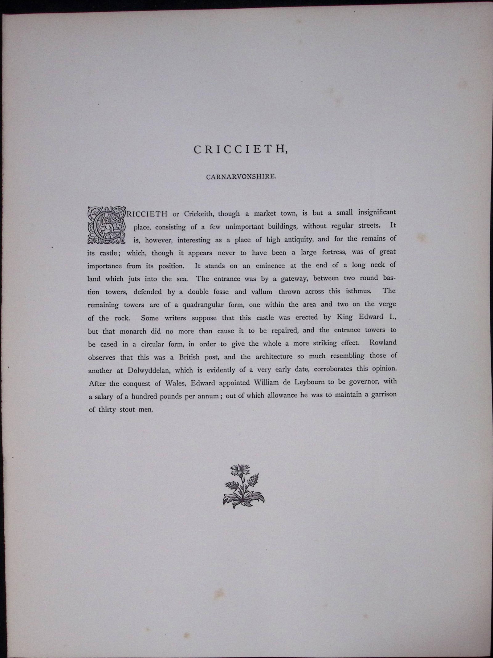 J.M.W Turner Rare “Crickieth Castle Wales” 1873 Picturesque Views in England-16 - 2