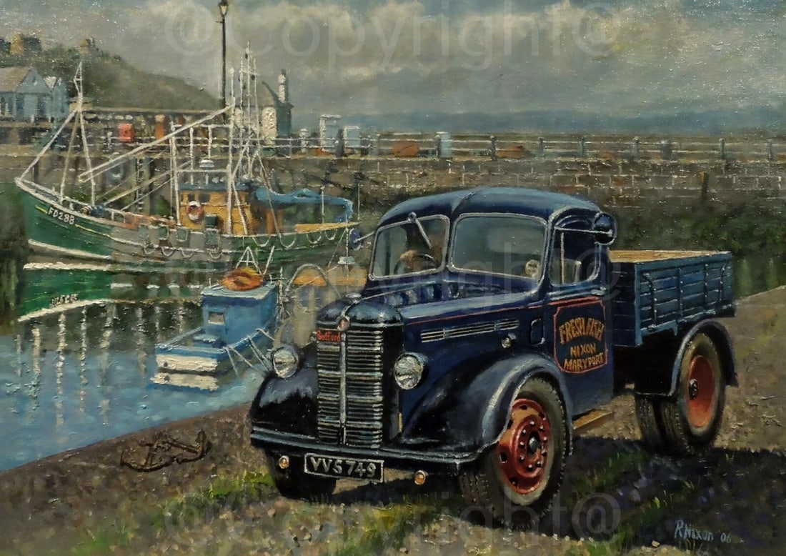 Bedford Two Ton Drop Side 1940's British Lorries Trucks & Vans Metal Wall Art: Title: Bedford Two Ton Drop Side 1940's British Lorries Trucks & Vans Metal Wall Art Description: ★ Approx Size 12” x 8” (Inches) 300 x 200 (mm). <