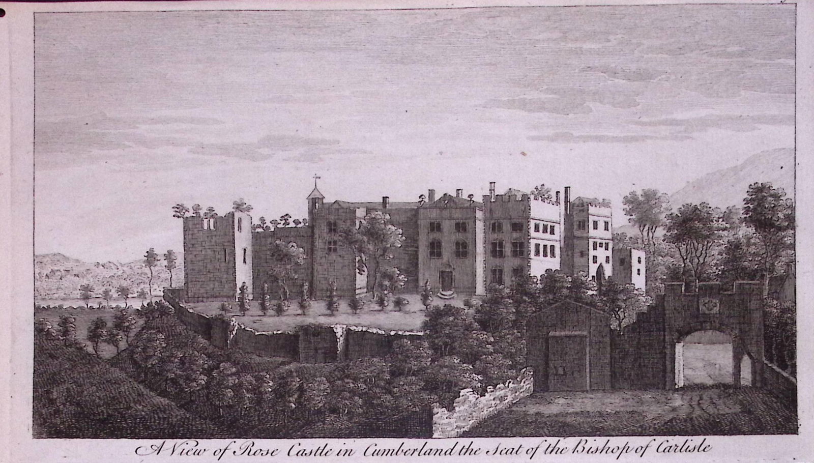 Rose Castle Carlisle Cumbria Rare Georgian Copper Plate Antique Engraving 1776-25: Title: Rose Castle Carlisle Cumbria Rare Georgian Copper Plate Antique Engraving 1776-25 Description: This Nearly 250-Year-Old Antique Piece Was Removed from an Edition of. </