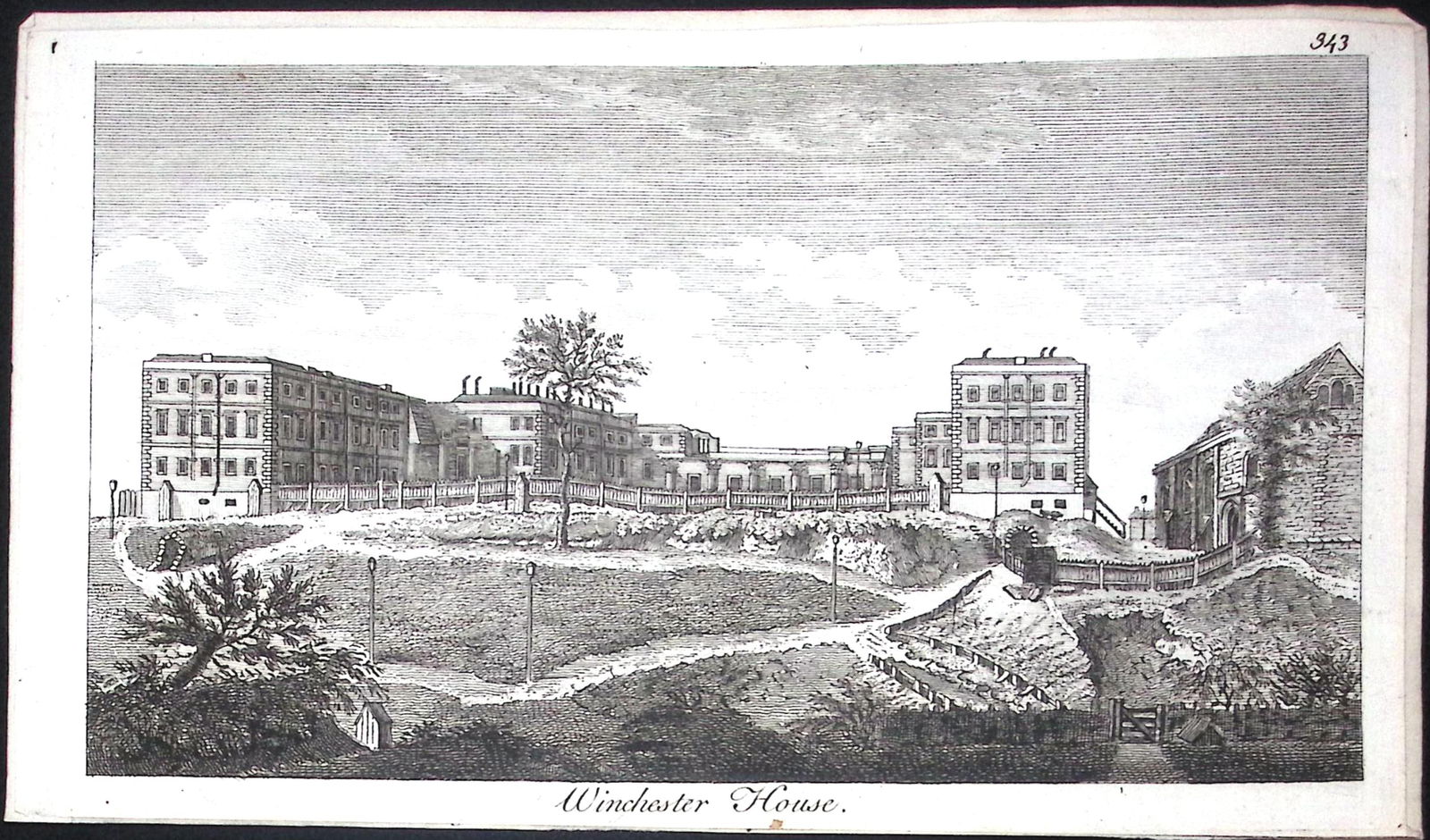 Hampshire Winchester House Rare Georgian Copper Antique 1776 Engraving-146.: Title: Hampshire Winchester House Rare Georgian Copper Antique 1776 Engraving-146. Description: This Nearly 250-Year-Old Antique Piece Was Removed from an Edition of. A New Di