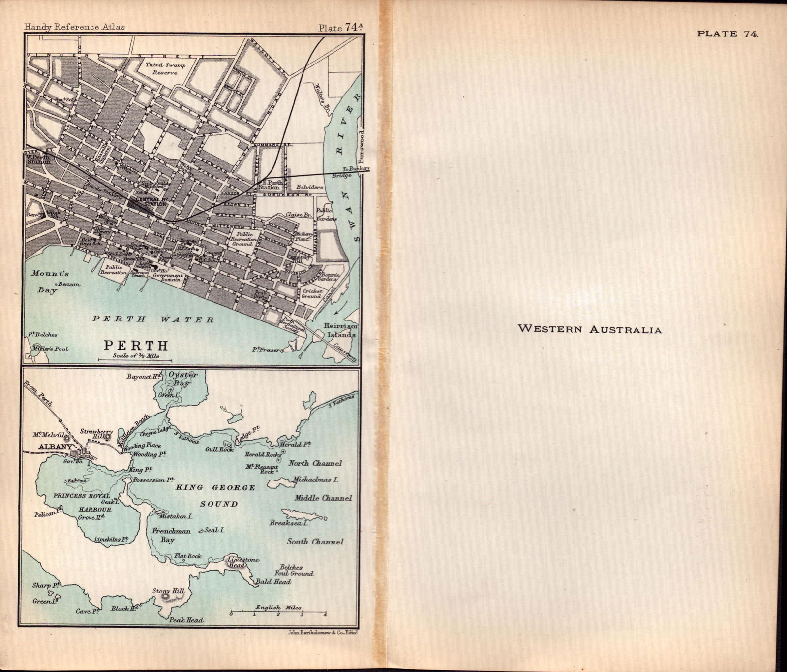 Western Australia Double Sided Victorian Antique 1896 Map. 74 - 2