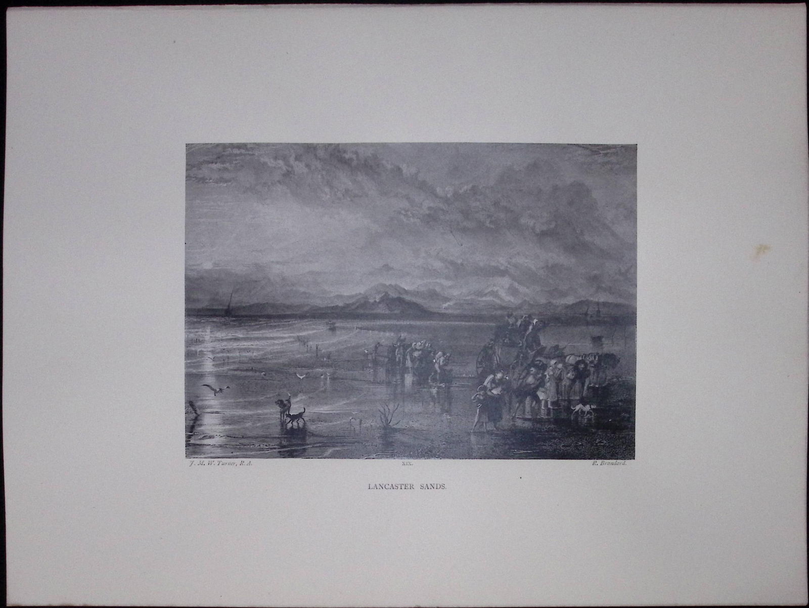 J.M.W Turner Rare “Lancaster Sands Morecambe” 1873 Picturesque Views in England -2 (1 of 3)