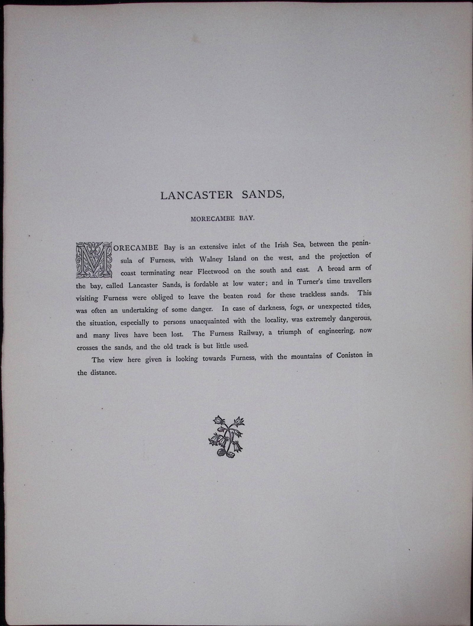J.M.W Turner Rare “Lancaster Sands Morecambe” 1873 Picturesque Views in England -2 - 2