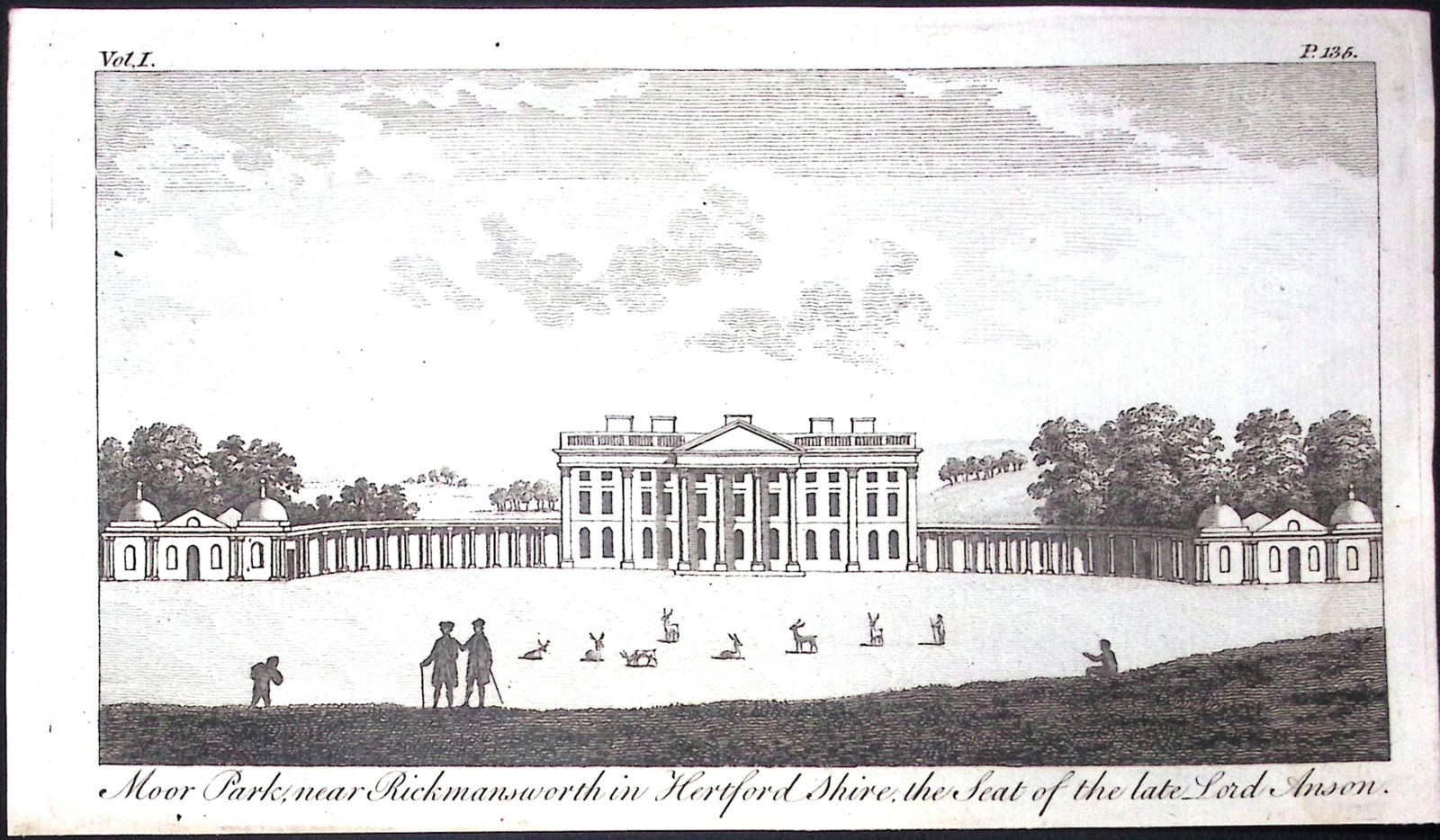 Herts Moor Park Rickmansworth Rare Georgian Copper Antique 1776 Engraving-148.: Title: Herts Moor Park Rickmansworth Rare Georgian Copper Antique 1776 Engraving-148. Description: This Nearly 250-Year-Old Antique Piece Was Removed from an Edition of. A New