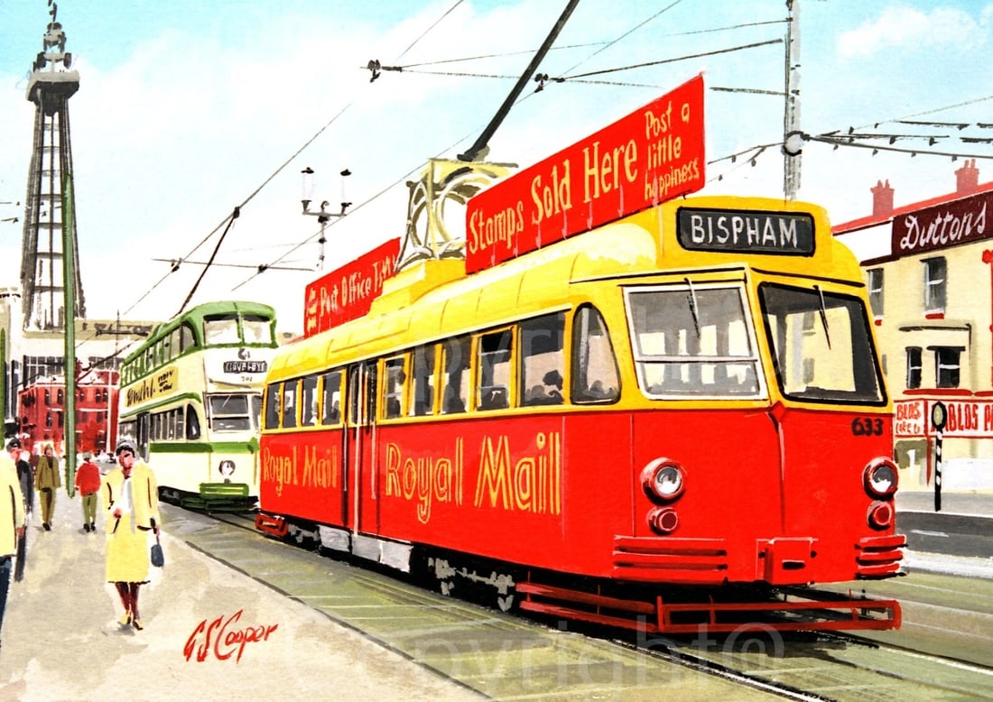 Blackpool Tram Royal Mail Livery Nostalgic Transport Of The Past Metal Wall Art: Title: Blackpool Tram Royal Mail Livery Nostalgic Transport Of The Past Metal Wall Art Description: ★ Approx Size 12” x 8” (Inches) 300 x 200 (mm).