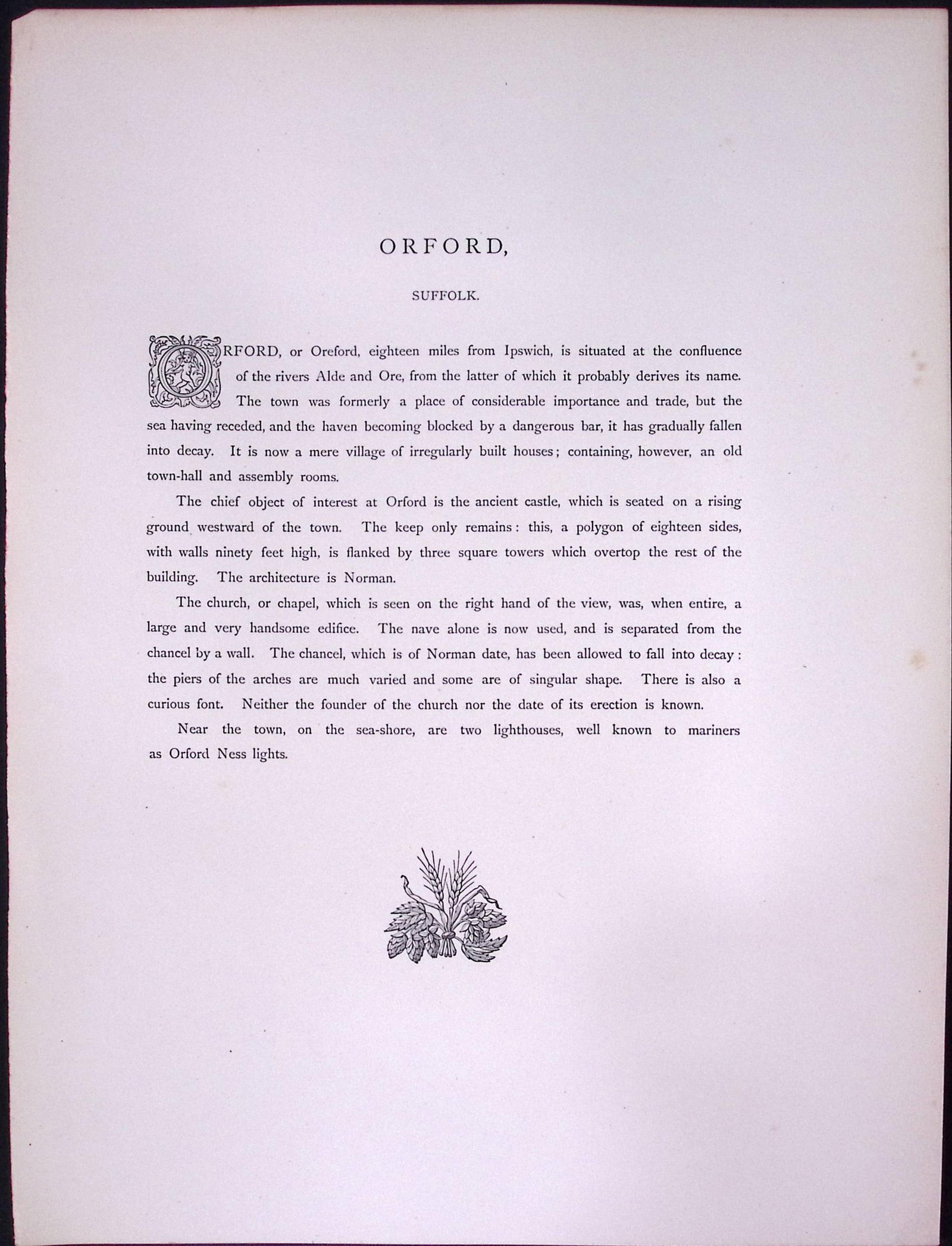 J.M.W Turner Rare “Orford Castle Suffolk” 1873 Picturesque Views in England-70 - 2
