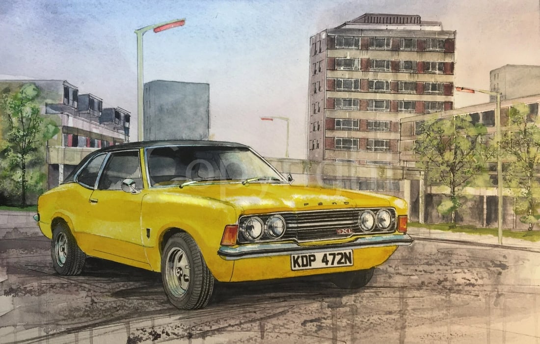 Ford Cortina MK3 Iconic Yellow British Car Large Metal Wall Art: Title: Ford Cortina MK3 Iconic Yellow British Car Large Metal Wall Art Description: ★ Approx Size 12” x 8” (Inches) 300 x 200 (mm). ★ Our Me