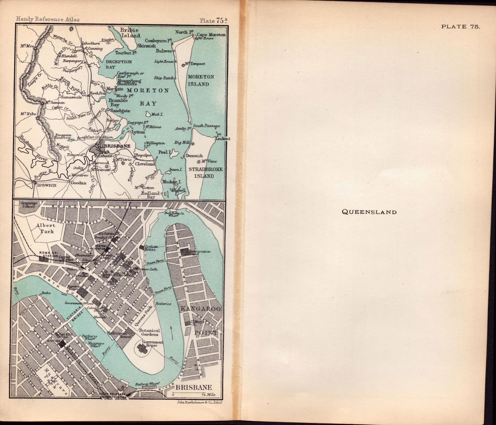 Australia Queensland Double Sided Victorian Antique 1896 Map. - 2