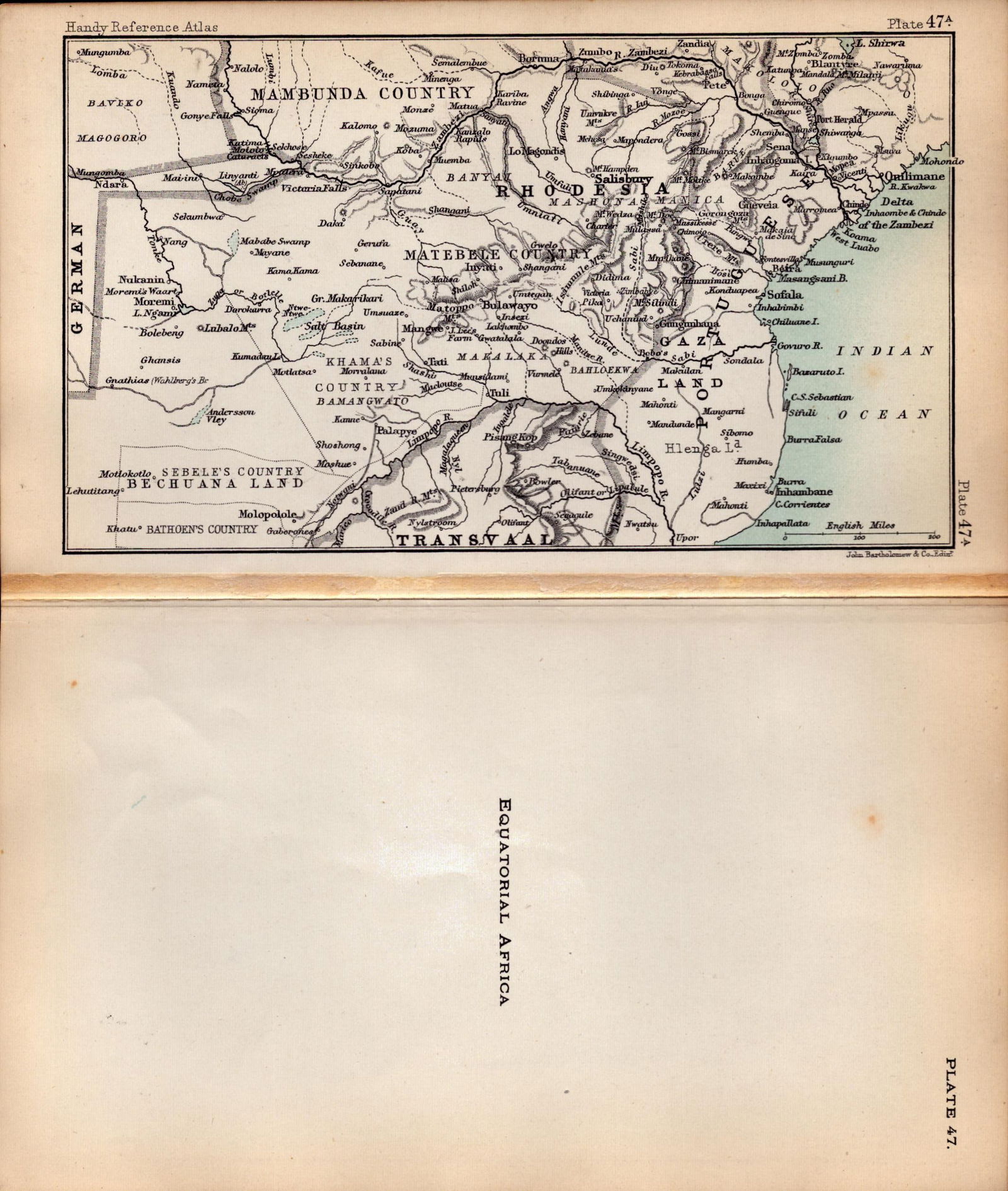 Equatorial Africa Double Sided Victorian Antique 1898 Map. 47 - 2