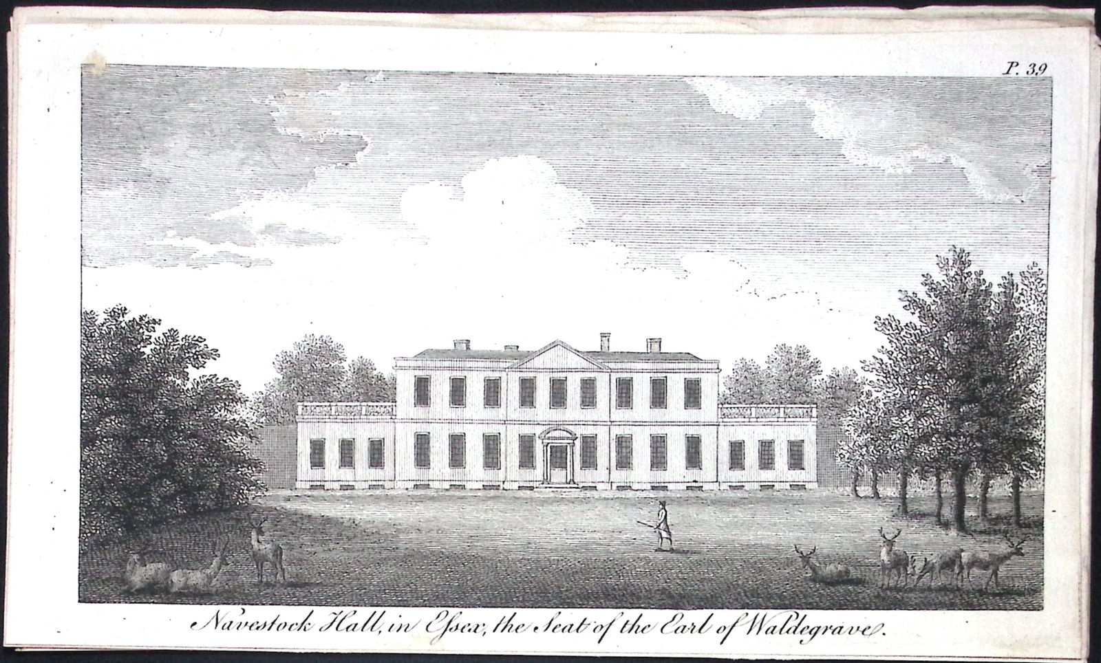 Essex Navestock Hall Rare Georgian Copper Antique 1776 Engraving-139.: Title: Essex Navestock Hall Rare Georgian Copper Antique 1776 Engraving-139. Description: This Nearly 250-Year-Old Antique Piece Was Removed from an Edition of. A New Display