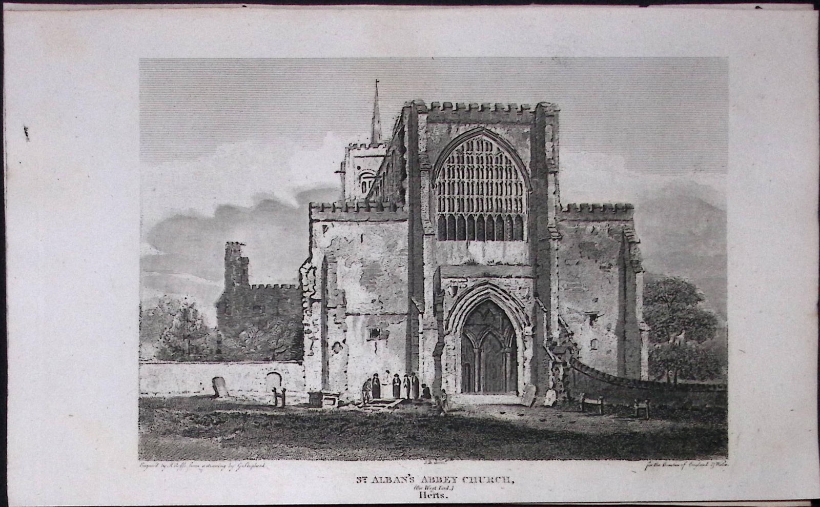 St Albans Church Herts Antique 218 Years-Old Georgian Steel-Engraving-303: Title: St Albans Church Herts Antique 218 Years-Old Georgian Steel-Engraving-303 Description: St Albans Church Herts Antique 218 Years-Old Georgian Steel-Engraving-303.