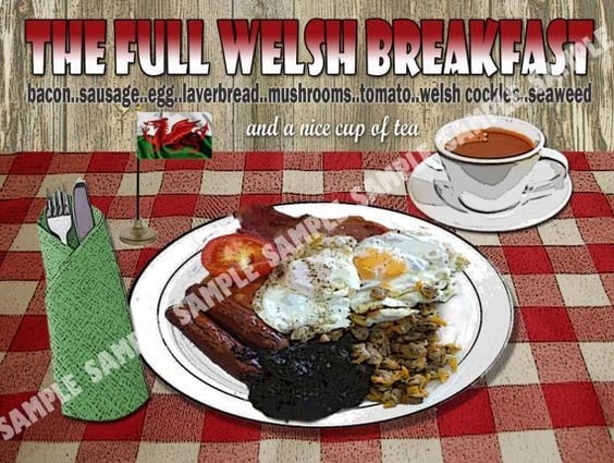 Share The Full Welsh Breakfast Metal Wall Art: Title: Share The Full Welsh Breakfast Metal Wall Art Description: ★ Approx Size 12” x 8” (Inches) 300 x 200 (mm). ★ Our Metal Art Design Com