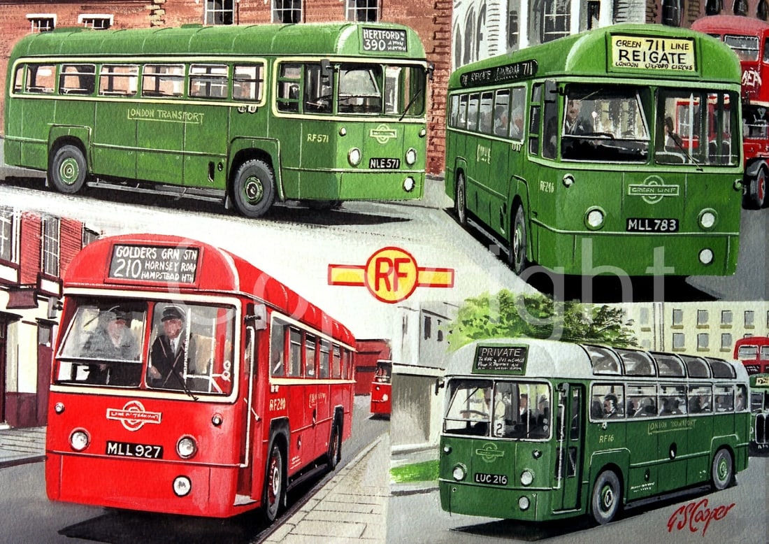 London Transport RF Bus Nostalgic Vintage Scene Metal Wall Art: Title: London Transport RF Bus Nostalgic Vintage Scene Metal Wall Art Description: ★ Approx Size 12” x 8” (Inches) 300 x 200 (mm). ★ Our Met