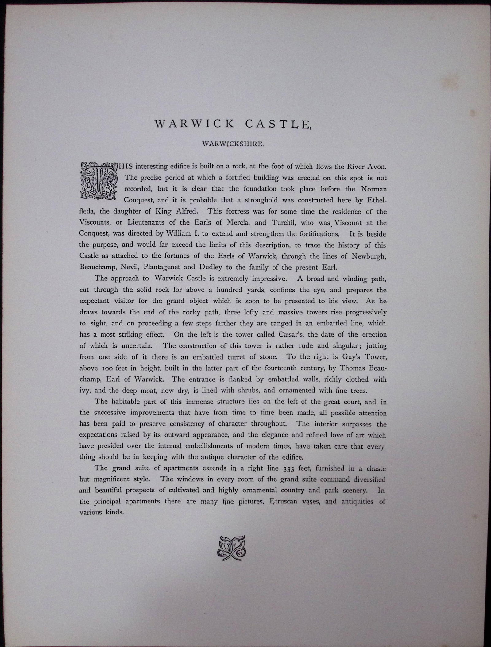 J.M.W Turner Rare “Warwick Castle” 1873 Picturesque Views in England-29 - 2