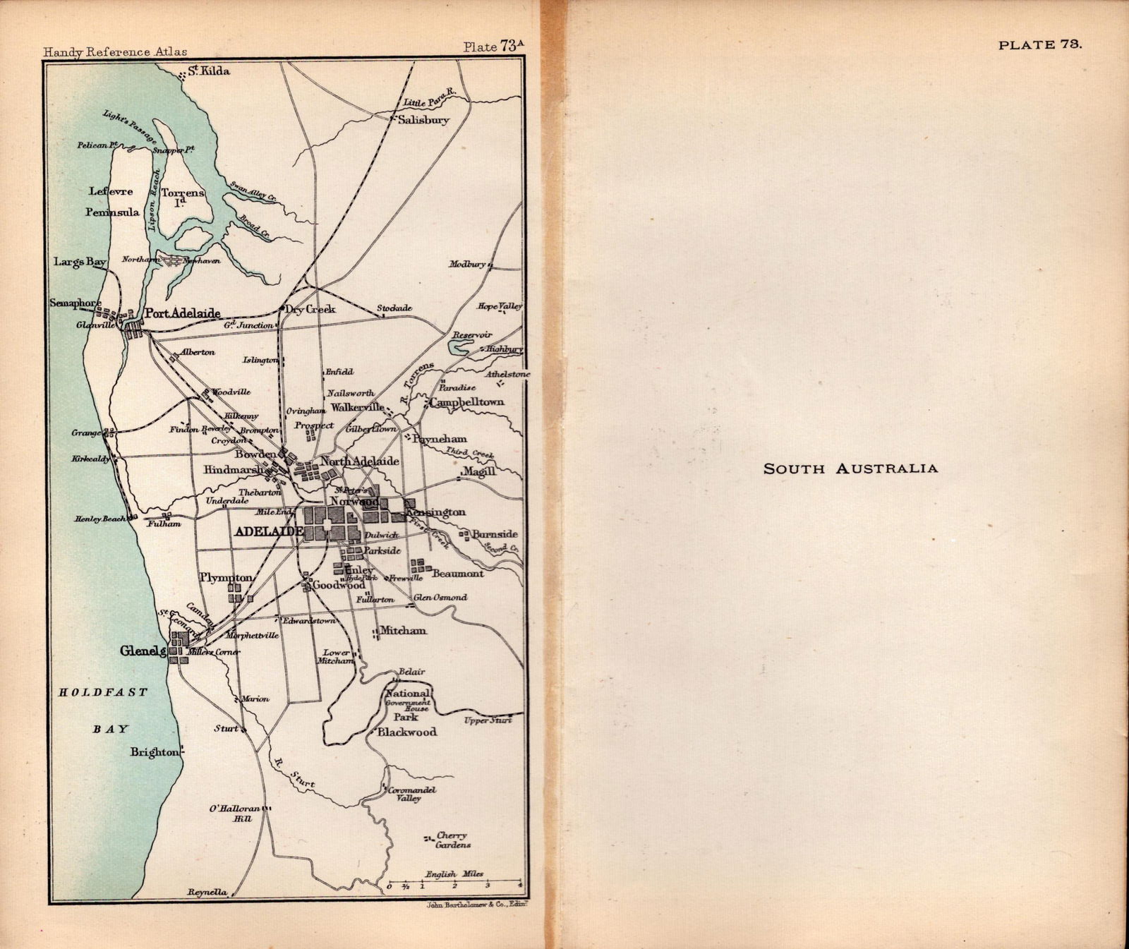 South Australia Double Sided Antique 1896 Detailed Map.73 - 2