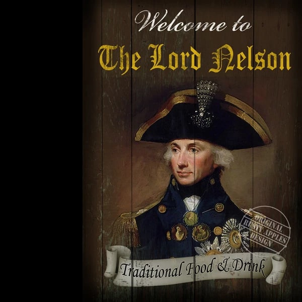 The Lord Nelson Traditional Style Pub Sign Large Metal Wall Art: Title: The Lord Nelson Traditional Style Pub Sign Large Metal Wall Art Description: ★ Approx Size 12” x 8” (Inches) 300 x 200 (mm). ★ Our