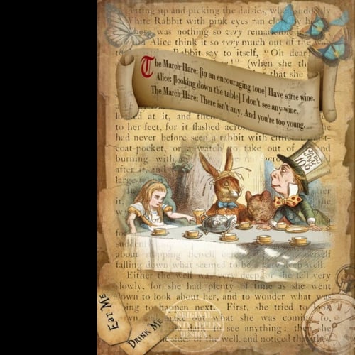 Alice In Wonderland ""The March Hare"" Designed Quote Metal: Title: Alice In Wonderland "The March Hare" Designed Quote Metal Description: ★ Approx Size 12” x 8” (Inches) 300 x 200 (mm). ★ Our Metal Ar